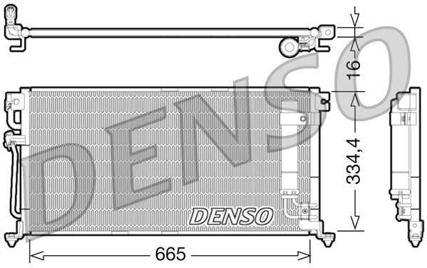 DENSO DCN45003 İklimlendirme Sistemi Klima Radyatörü - MITSUBISHI LANCER VI (CJ_, CP_, CK_) uyumlu