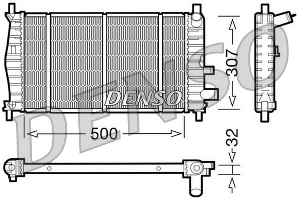 DENSO DRM10042 Soğutma Sistemi Su Soğutucu & Parçaları - FORD FIESTA III (GFJ) uyumlu