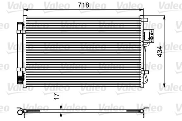 VALEO 814100 İklimlendirme Sistemi Klima Radyatörü - HYUNDAI SANTA FÉ II (CM) uyumlu