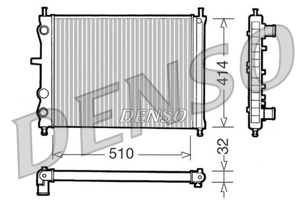 DENSO DRM09020 Soğutma Sistemi Su Soğutucu & Parçaları - FIAT BRAVA (182_) uyumlu