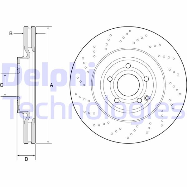 DELPHI BG9192C Fren Sistemleri Fren Diski - MERCEDES-BENZ CLS (C218) uyumlu