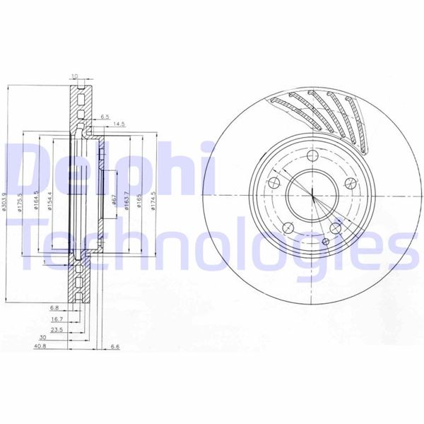DELPHI BG4029 Fren Sistemleri Fren Diski - MERCEDES-BENZ E-SERISI (W211) uyumlu