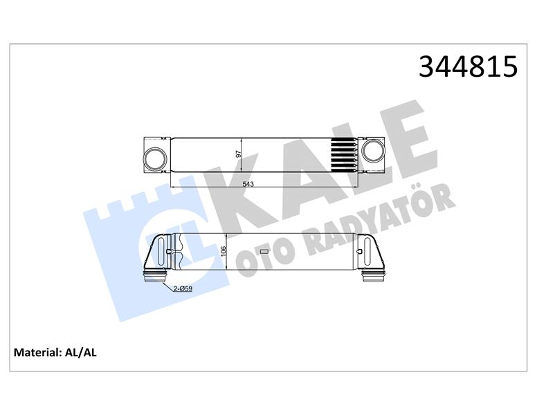 KALE OTO RADYATÖR 344815 Motor Turbo Radyatörü - BMW 5 (E60) uyumlu
