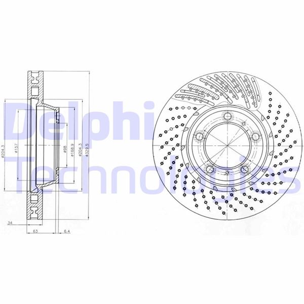 DELPHI BG9094C Fren Sistemleri Fren Diski - PORSCHE 911 (997) uyumlu
