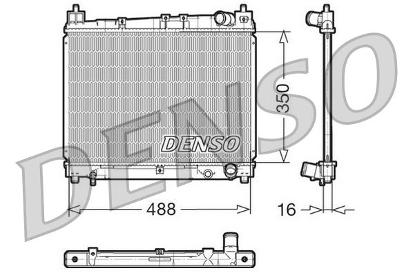 DENSO DRM50006 Soğutma Sistemi Su Soğutucu & Parçaları - TOYOTA YARIS VERSO (_P2_) uyumlu