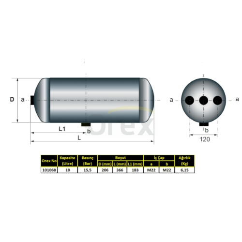Hava Tankı - OREX - 101068 Ürün Görseli