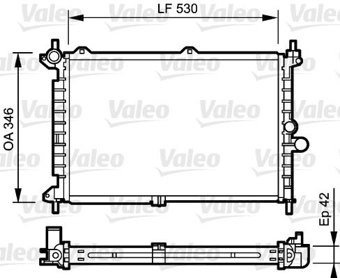 VALEO 734242 Soğutma Sistemi Su Soğutucu & Parçaları - OPEL ASTRA F Kombi van (T92) uyumlu