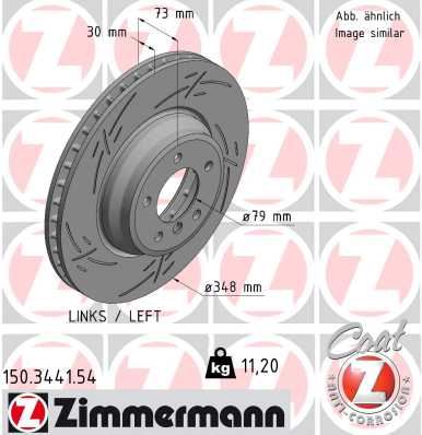 ZIMMERMANN 150.3441.54 Fren Sistemleri Fren Diski - BMW X1 (E84) uyumlu