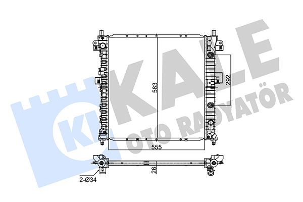 KALE OTO RADYATÖR 356405 Soğutma Sistemi Su Soğutucu & Parçaları - SSANGYONG KYRON uyumlu