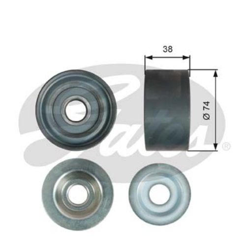 GATES T36535 Motor Yönlendirme & Kılavuz Makarası - MERCEDES-BENZ AXOR 2 uyumlu