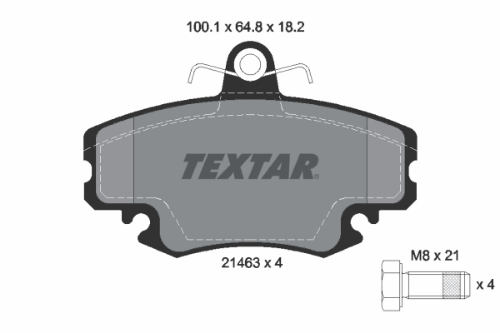 TEXTAR 2146306 Fren Sistemleri Fren Balatası - RENAULT SUPER 5 (B/C40_) uyumlu