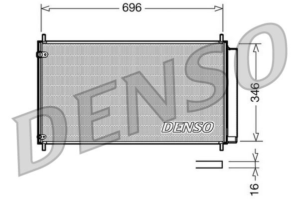DENSO DCN50022 İklimlendirme Sistemi Klima Radyatörü - TOYOTA COROLLA Verso (ZER_, ZZE12_, R1_) uyumlu