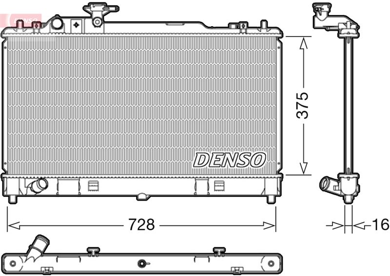 DENSO DRM44033 Soğutma Sistemi Su Soğutucu & Parçaları - MAZDA 6 Sedan (GG) uyumlu