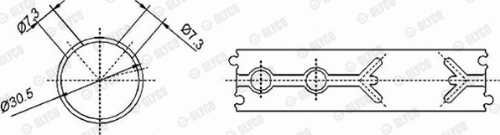 GLYCO 55-3830 SEMI Motor Piston Kolu - MERCEDES-BENZ 190 (W201) uyumlu