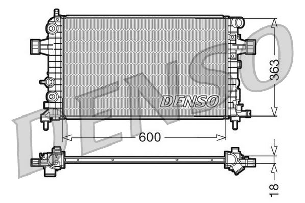 DENSO DRM20101 Soğutma Sistemi Su Soğutucu & Parçaları - OPEL ASTRA H Station wagon (A04) uyumlu