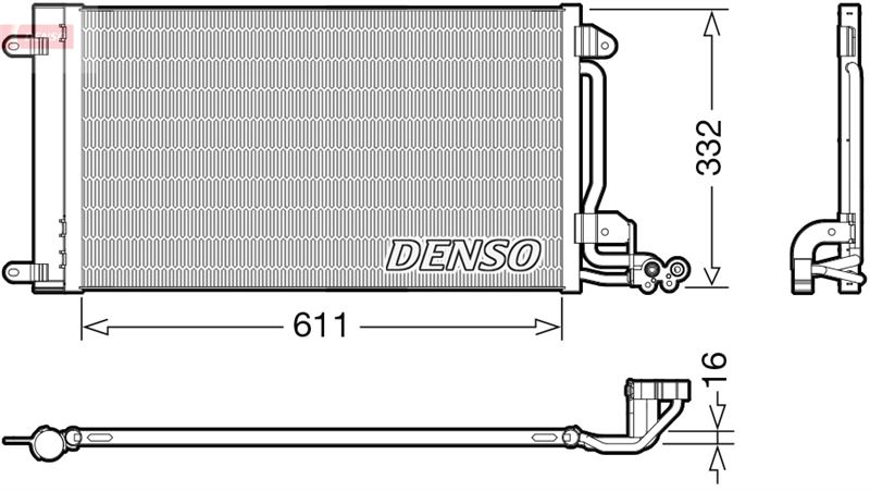 DENSO DCN02034 İklimlendirme Sistemi Klima Radyatörü - SEAT IBIZA IV (6J5, 6P1) uyumlu