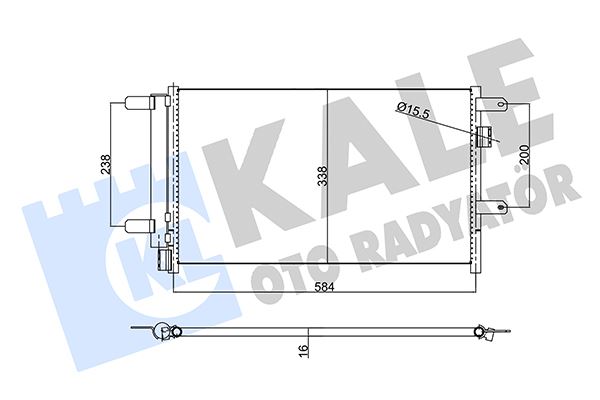 KALE OTO RADYATÖR 356165 İklimlendirme Sistemi Klima Radyatörü - IVECO DAILY IV Minibüs/Otobüs uyumlu