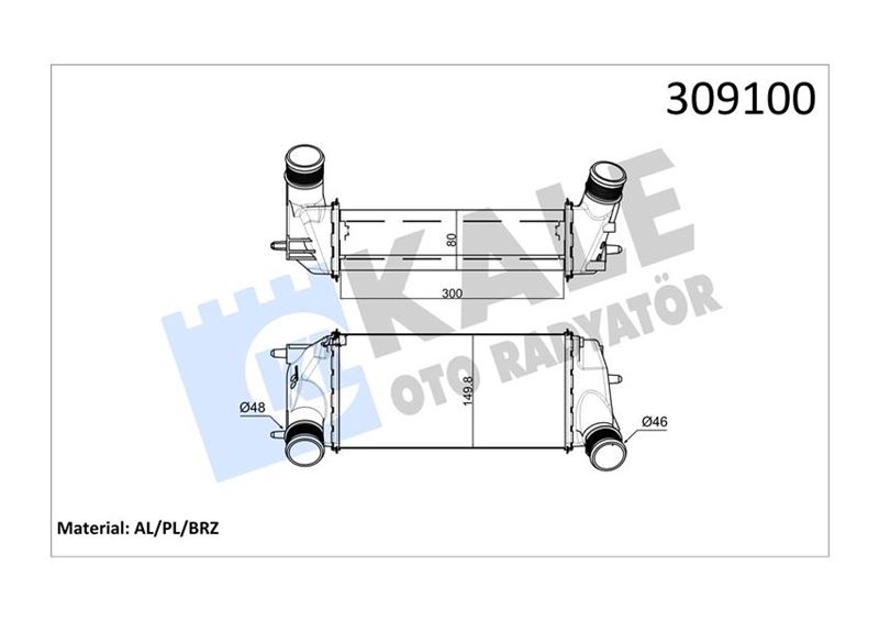 Turbo Radyatörü - KALE OTO RADYATÖR - 020CAC130 Ürün Görseli