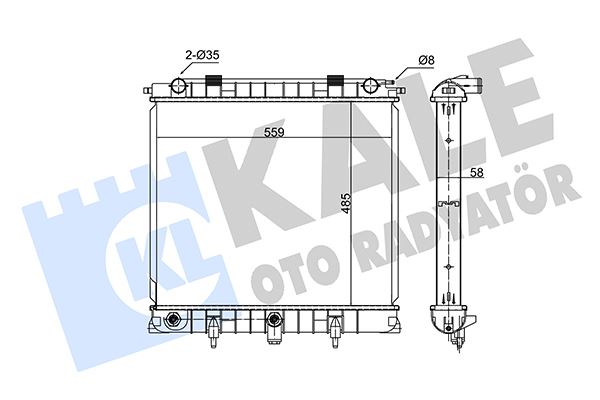 KALE OTO RADYATÖR 350500 Soğutma Sistemi Su Soğutucu & Parçaları - LAND ROVER RANGE ROVER II (P38A) uyumlu