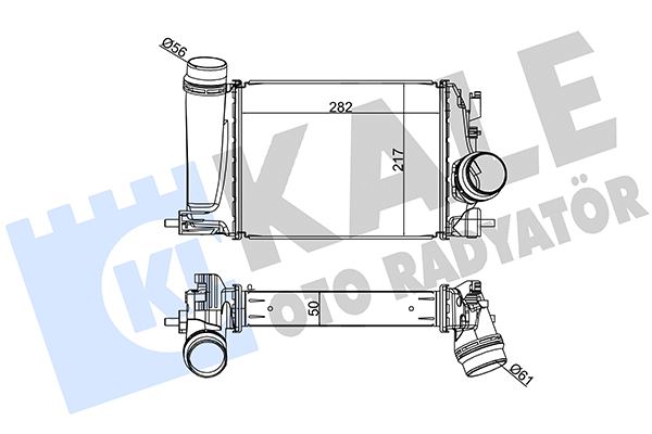 KALE OTO RADYATÖR 350970 Motor Turbo Radyatörü - NISSAN QASHQAI II (J11, J11_) uyumlu