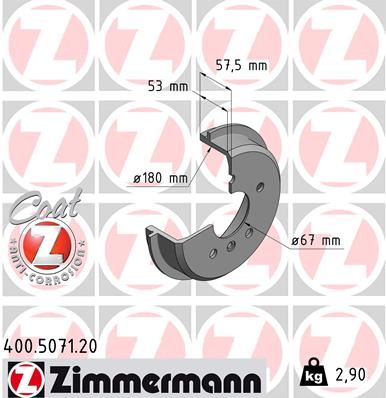 ZIMMERMANN 400.5071.20 Fren Sistemleri Fren Kampanası - MERCEDES-BENZ A-SERISI (W168) uyumlu