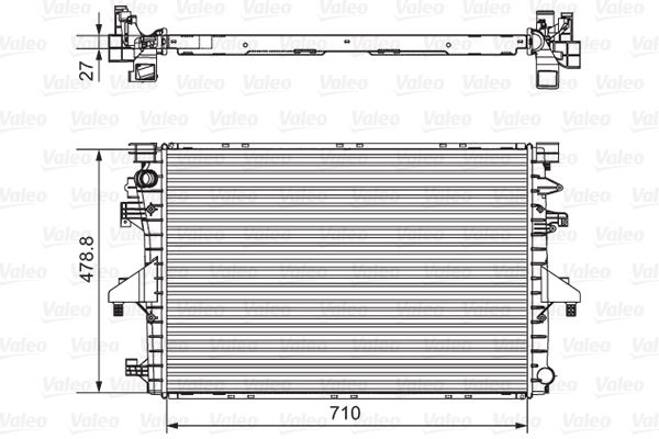 VALEO 701654 Soğutma Sistemi Su Soğutucu & Parçaları - VW TRANSPORTER T5 Minibüs/Otobüs (7HB, 7HJ, 7EB, 7EJ) uyumlu