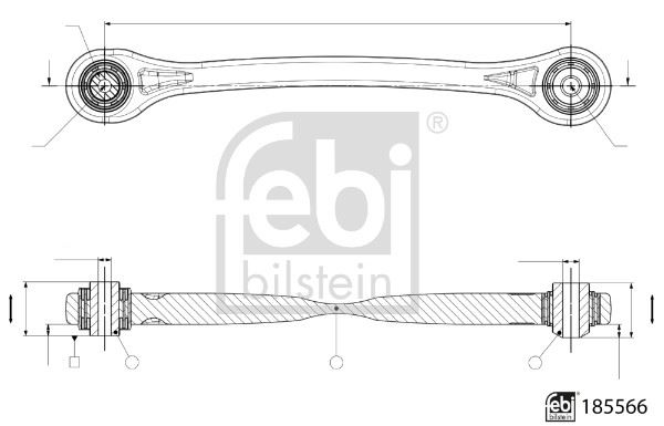 FEBI BILSTEIN 185566 Süspansiyon Sistemi Bugi Kolu - AUDI Q7 (4MB, 4MG, 4MQ) uyumlu