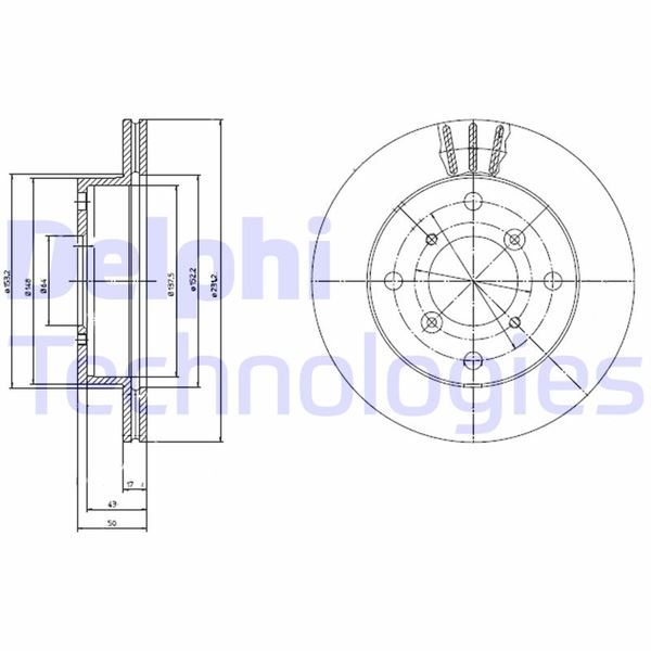 DELPHI BG2645 Fren Sistemleri Fren Diski - SUZUKI SWIFT II Hatchback (EA, MA) uyumlu