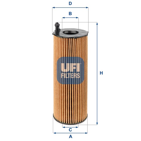 UFI 25.105.00 Motor Yağ Filtresi - PORSCHE CAYENNE (92A) uyumlu
