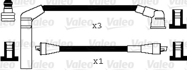 VALEO 346014 Ateşleme Sistemi Ateşleme Kablosu - DAIHATSU CUORE II (L80, L81) uyumlu