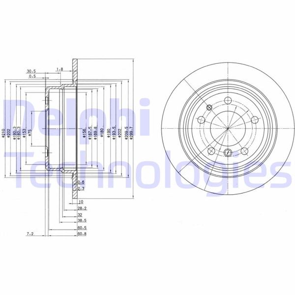 DELPHI BG2437 Fren Sistemleri Fren Diski - BMW 7 (E32) uyumlu