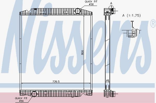 NISSENS 63330A Soğutma Sistemi Su Soğutucu & Parçaları - IVECO STRALIS II uyumlu