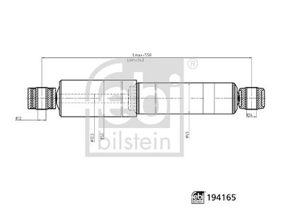 FEBI BILSTEIN 194165 Süspansiyon Sistemi Amortisör - RENAULT MASTER II Panelvan/Van (FD) uyumlu