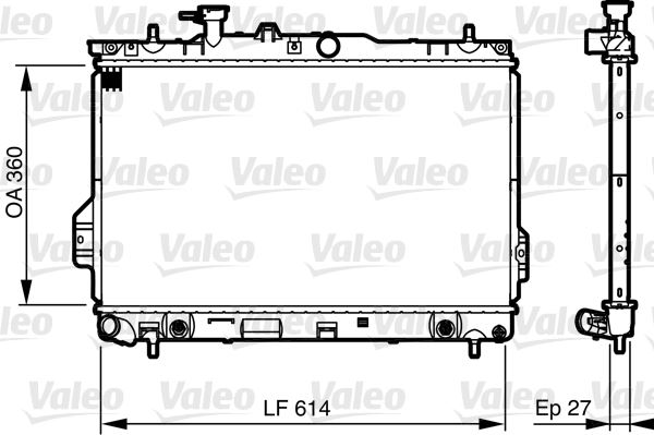 VALEO 735606 Soğutma Sistemi Su Soğutucu & Parçaları - HYUNDAI MATRIX (FC) uyumlu