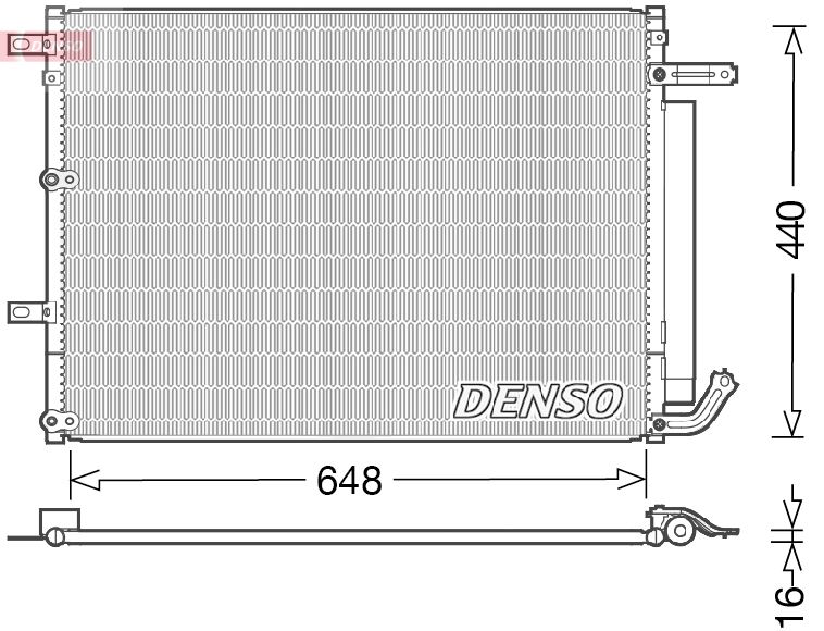 DENSO DCN06018 İklimlendirme Sistemi Klima Radyatörü - JEEP CHEROKEE (KL) uyumlu