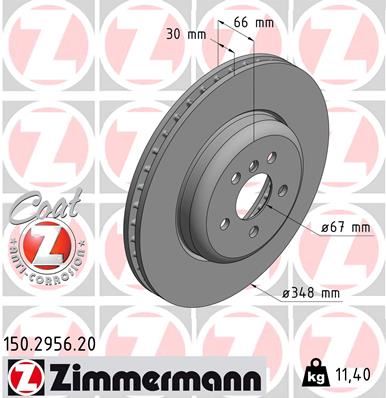 ZIMMERMANN 150.2956.20 Fren Sistemleri Fren Diski - BMW 7 (G11, G12) uyumlu
