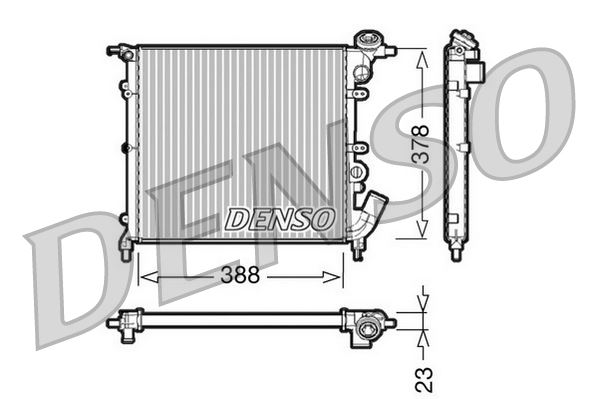 DENSO DRM23002 Soğutma Sistemi Su Soğutucu & Parçaları - RENAULT 19 I (B/C53_) uyumlu