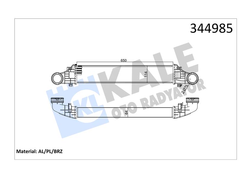 KALE OTO RADYATÖR 344985 Motor Turbo Radyatörü - MERCEDES-BENZ E-SERISI (W211) uyumlu