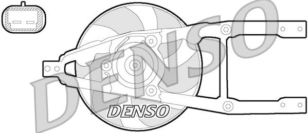 DENSO DER09055 Soğutma Sistemi Fan - FIAT CINQUECENTO (170_) uyumlu