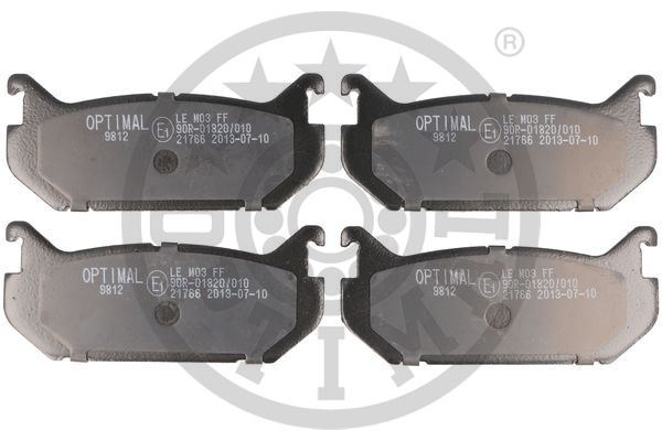 OPTIMAL BP-09812 Fren Sistemleri Fren Balatası - MAZDA MX-6 (GE) uyumlu