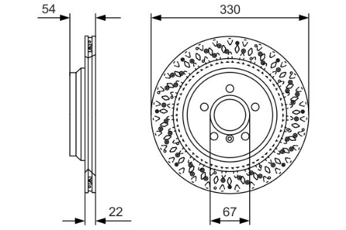 BOSCH 0 986 479 D11 Fren Sistemleri Fren Diski - MERCEDES-BENZ M-SERISI (W166) uyumlu