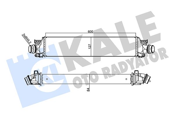 KALE OTO RADYATÖR 355940 Motor Turbo Radyatörü - CHEVROLET AVEO Sedan (T300) uyumlu