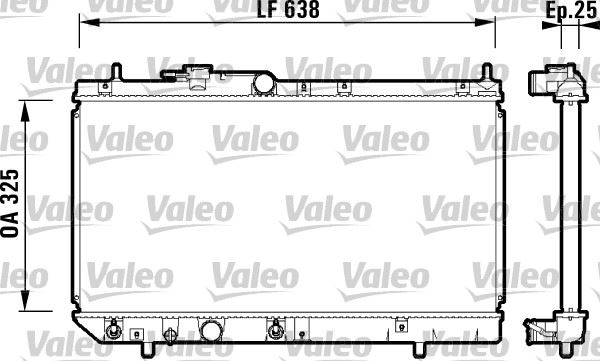 VALEO 734102 Soğutma Sistemi Su Soğutucu & Parçaları - DAIHATSU CHARADE IV Sedan (G203) uyumlu