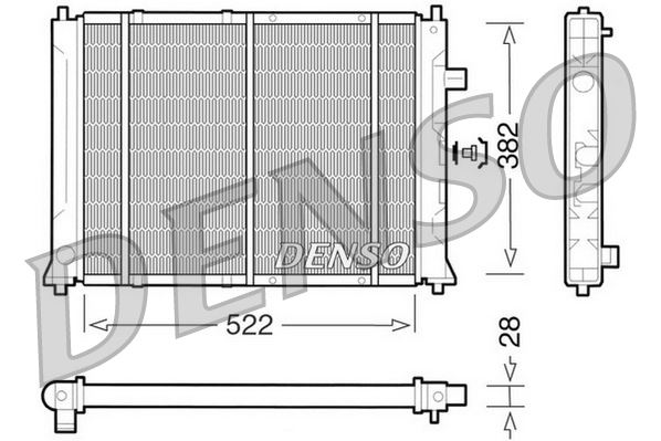 DENSO DRM24014 Soğutma Sistemi Su Soğutucu & Parçaları - ROVER 200 II Hatchback (XW) uyumlu