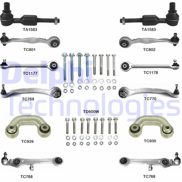 DELPHI TC1300KIT Süspansiyon Sistemi Bugi Kolu - AUDI A4 B5 (8D2) uyumlu