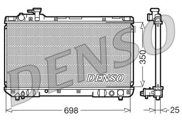DENSO DRM50020 Soğutma Sistemi Su Soğutucu & Parçaları - TOYOTA RAV 4 I Cabrio (_A1_) uyumlu