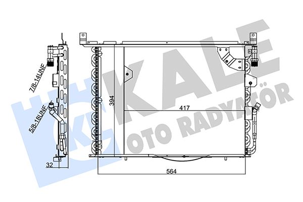 KALE OTO RADYATÖR 354070 İklimlendirme Sistemi Klima Radyatörü - MERCEDES-BENZ 190 (W201) uyumlu