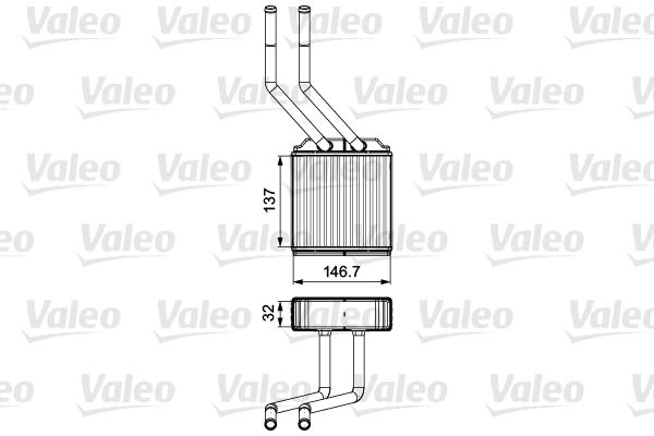 VALEO 811520 İklimlendirme Sistemi İç Mekan Isı Değiştirici - FORD TRANSIT Minibüs/Otobüs (FD_ _, FB_ _, FS_ _, FZ_ _, FC_ _) uyumlu