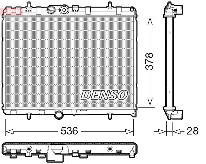 DENSO DRM07004 Soğutma Sistemi Su Soğutucu & Parçaları - CITROËN DS3 (SA_) uyumlu
