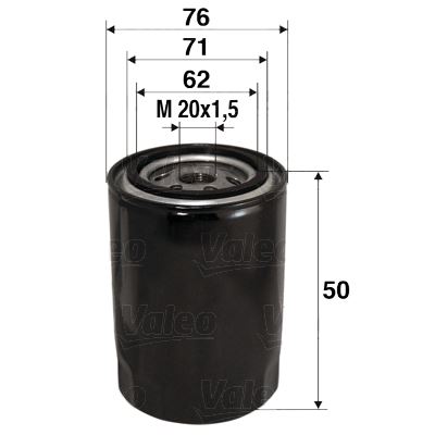 VALEO 586001 Motor Yağ Filtresi - RENAULT MEGANE III Coupe (DZ0/1_) uyumlu